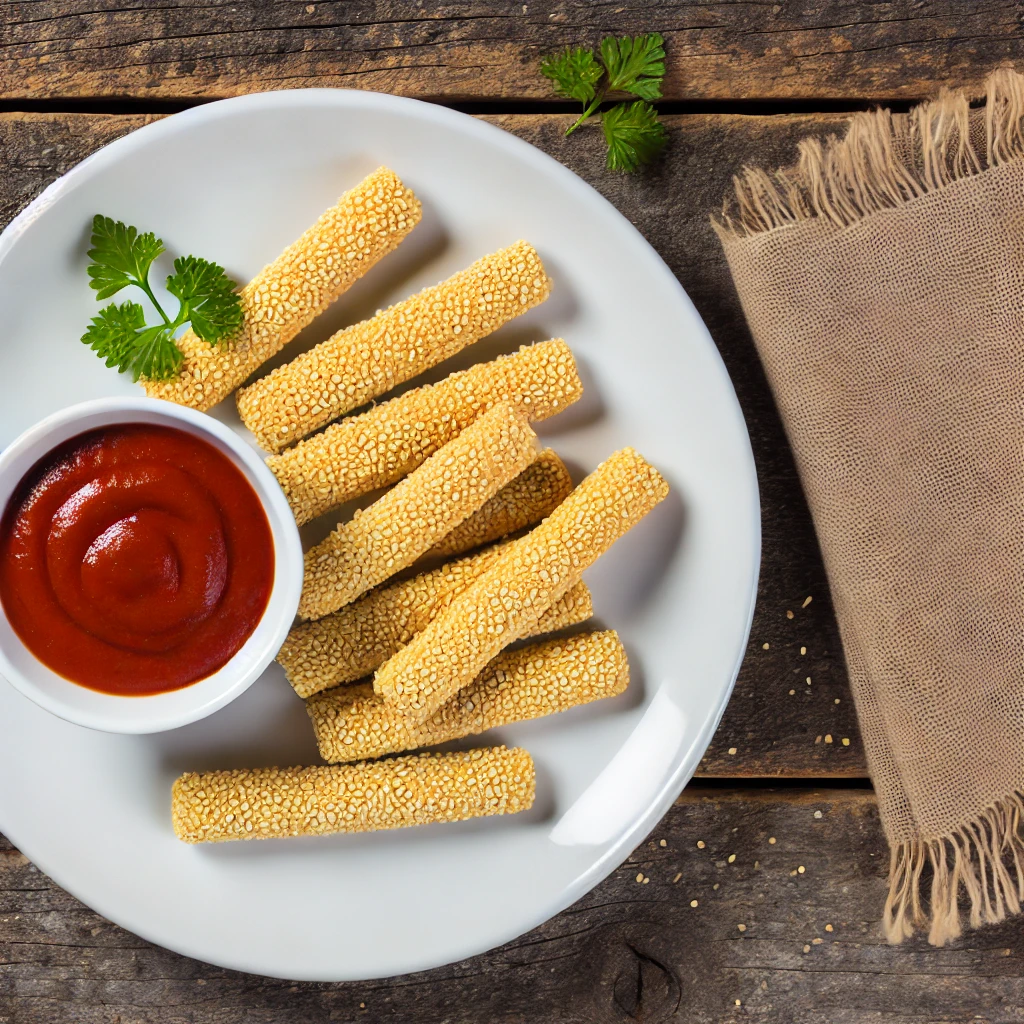 Bâtonnets de fromage croustillants au sésame