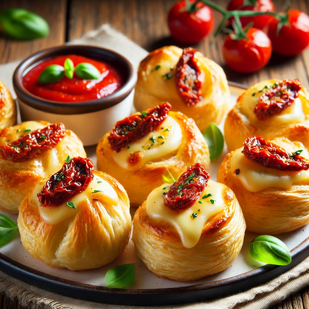 Feuilletés au fromage et tomates séchées