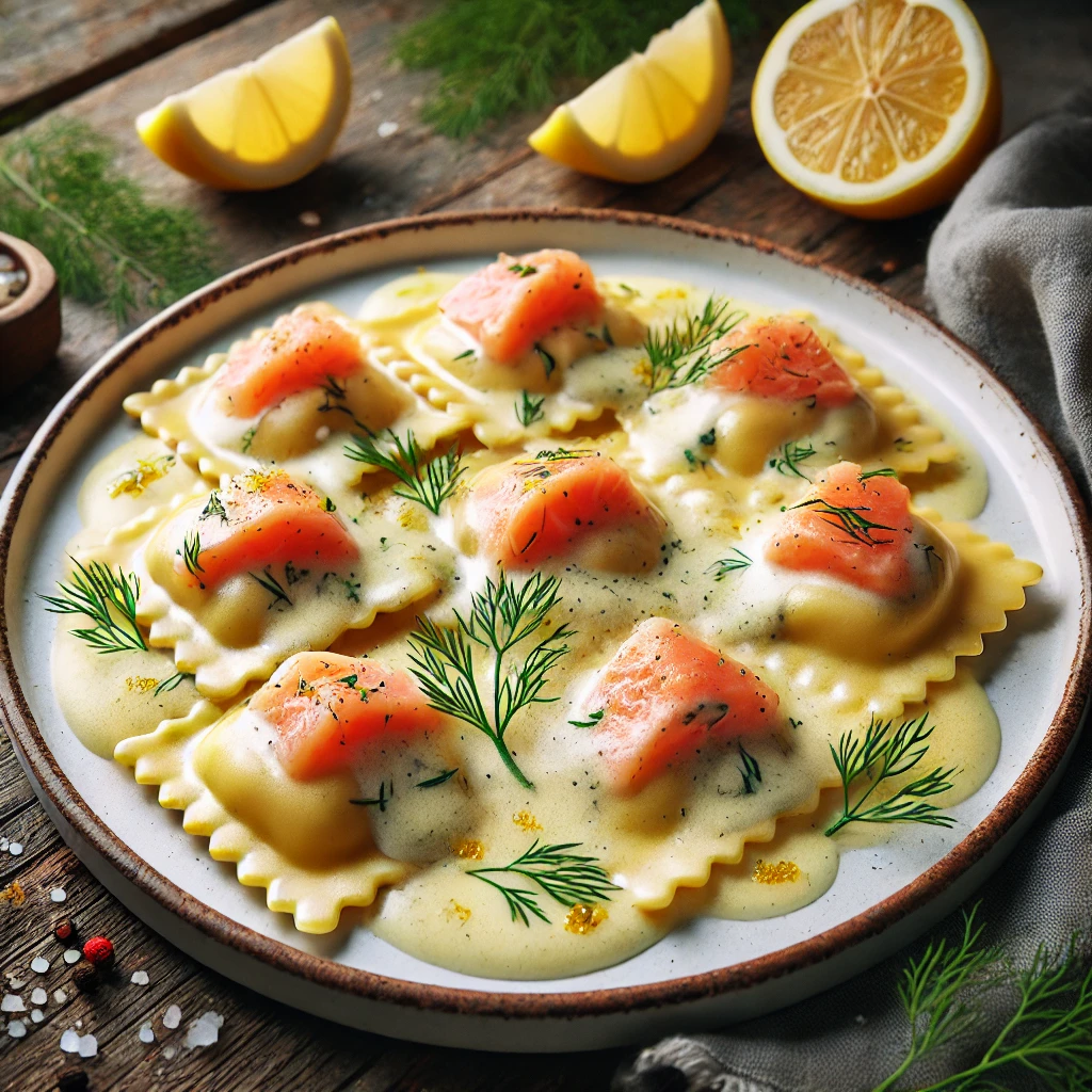 Ravioles au saumon